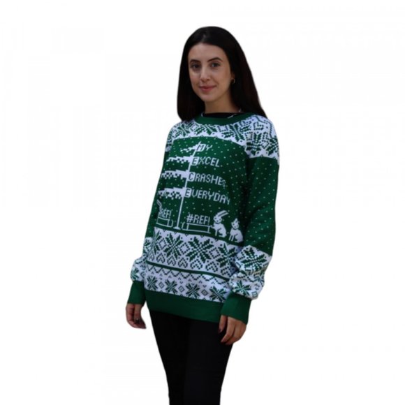 Women’s My Excel Crashes Everyday Funny Christmas Sweater - Picture 1 of 2
